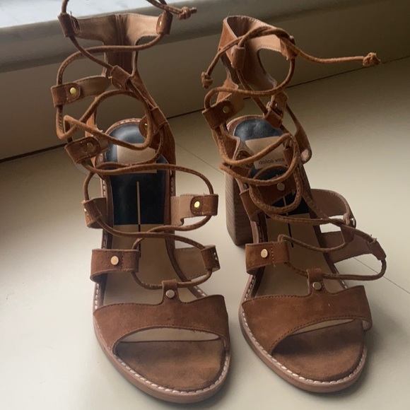 Dolce Vita 3.5” Stacked Gladiator SuedeSandals - Picture 1 of 8